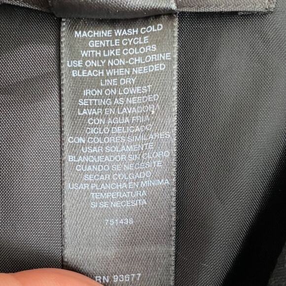 Bisou Bisou blazer size 8 bell sleeve button front cropped career office black - Picture 7 of 8